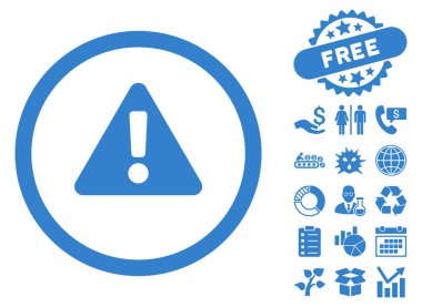 Uyarı düz vektör simgesi Bonus ile