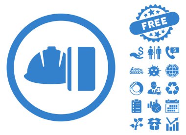 İş kartı ödeme düz vektör simge Bonus ile