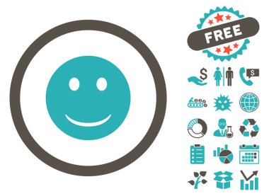 Düz vektör simge Bonus ile gülümse