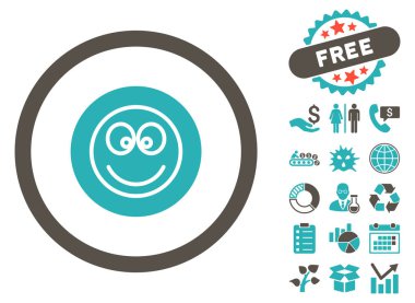 Düz vektör simge Bonus ile gülümse