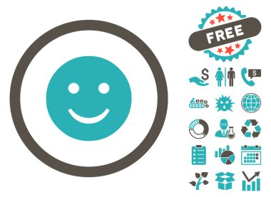 Düz vektör simge Bonus ile gülümse