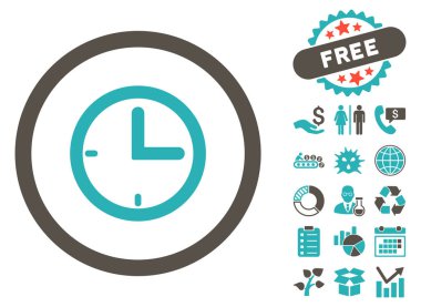 Bonus ile zaman düz vektör simgesi