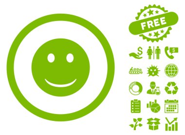 Düz vektör simge Bonus ile gülümse