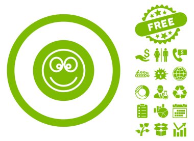 Düz vektör simge Bonus ile gülümse