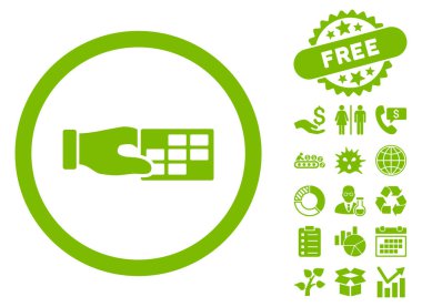 Uçus tarifesi özellikleri düz vektör simge Bonus ile