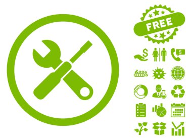 Araçlar düz vektör simgesi Bonus ile