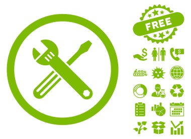 Araçlar düz vektör simgesi Bonus ile