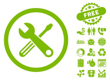 Araçlar düz vektör simgesi Bonus ile