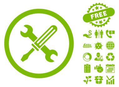 Araçlar düz vektör simgesi Bonus ile