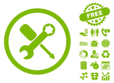 Araçlar düz vektör simgesi Bonus ile