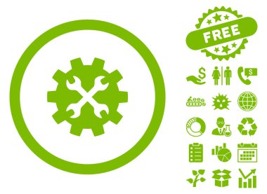 Araçlar düz vektör simgesi Bonus ile