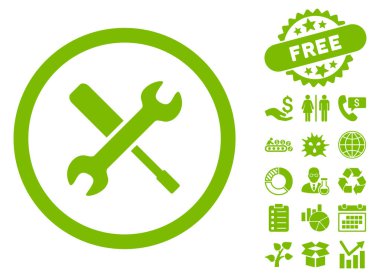 Araçlar düz vektör simgesi Bonus ile