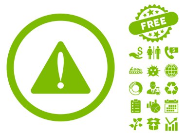 Uyarı hata düz vektör simgesi Bonus ile