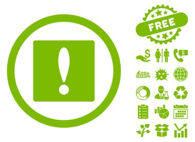 Uyarı düz vektör simgesi Bonus ile