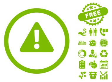 Uyarı düz vektör simgesi Bonus ile