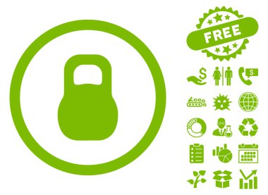 Bonus ile kilo demir düz vektör simgesi