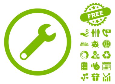 Anahtar düz vektör simgesine Bonus ile