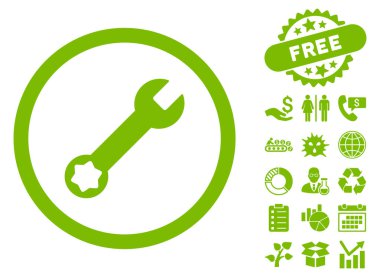 Anahtar düz vektör simgesine Bonus ile