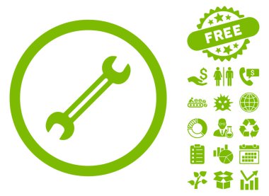 Anahtar düz vektör simgesine Bonus ile