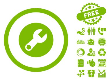 Anahtar düz vektör simgesine Bonus ile