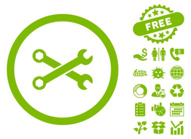 Bonus ile anahtarı düz vektör simgesi