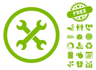 Bonus ile anahtarı düz vektör simgesi