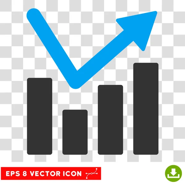 Balkendiagramm Trendvektorsymbol — Stockvektor