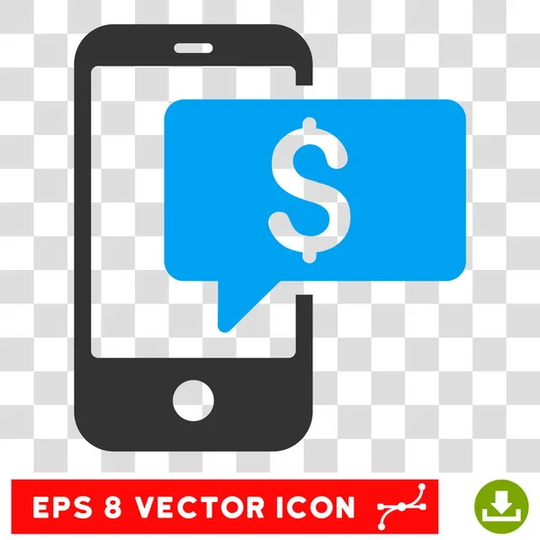 Geld Telefon SMS Vektor-Symbol — Stockvektor