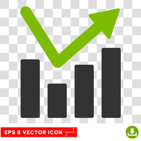 Gráfico de barras Trend Vector Icon — Vetor de Stock