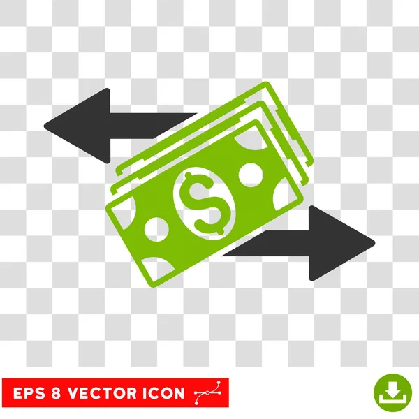 Dólar Notas Pagamentos Vector Ícone — Vetor de Stock