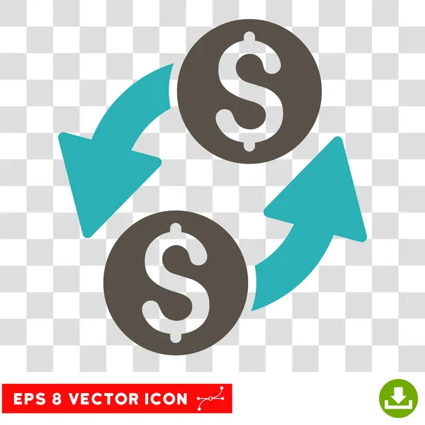 Icona del vettore di scambio del dollaro — Vettoriale Stock