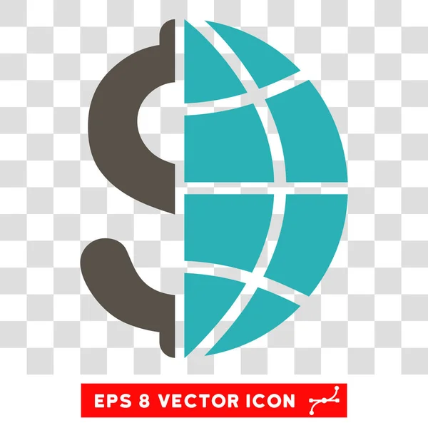 Икона глобального бизнес-вектора — стоковый вектор