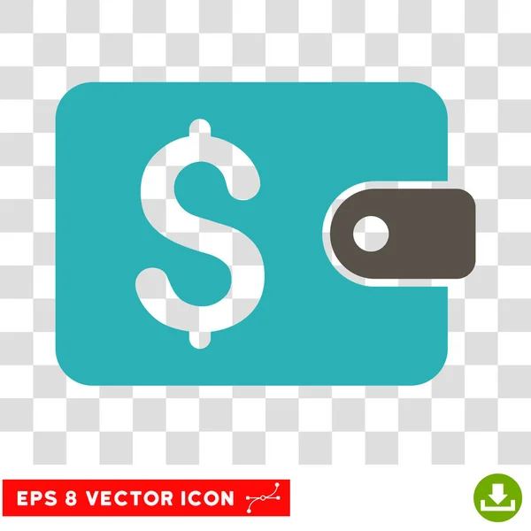 Monedero vector icono — Vector de stock