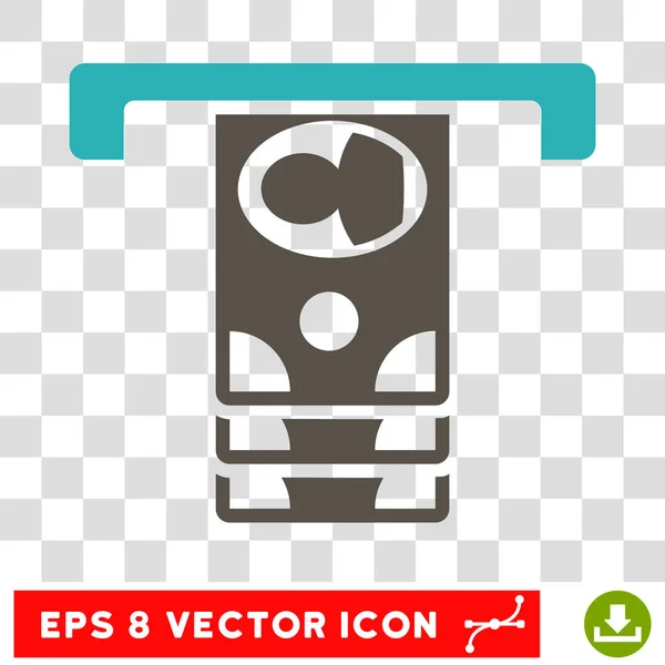 Retirar billetes Vector Icono — Vector de stock