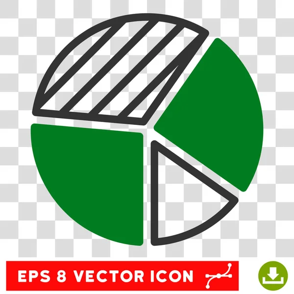 Graphique à secteurs icône vectorielle — Image vectorielle