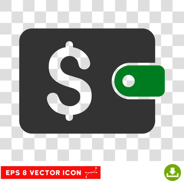 Monedero vector icono — Vector de stock