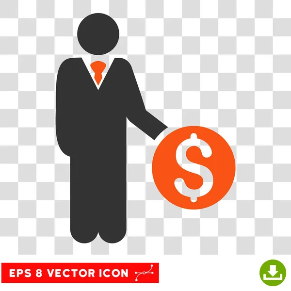 Icône vectoriel banquier — Image vectorielle