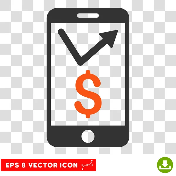 Vektor-Symbol für mobile Verkaufsberichte — Stockvektor