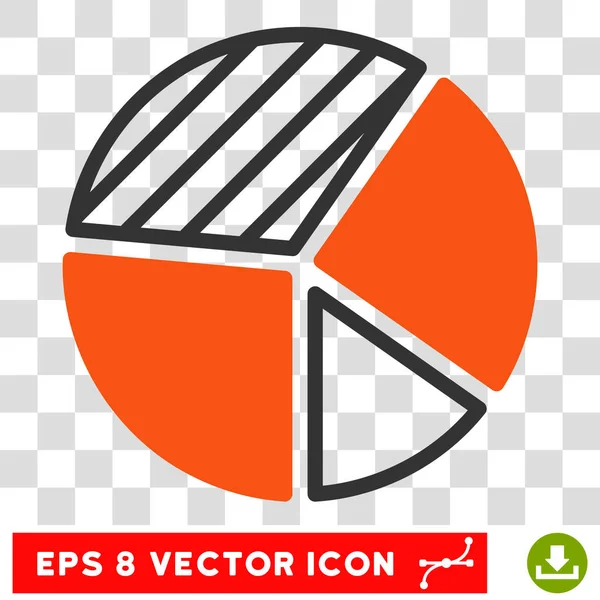 Gráfico circular icono de vector — Vector de stock