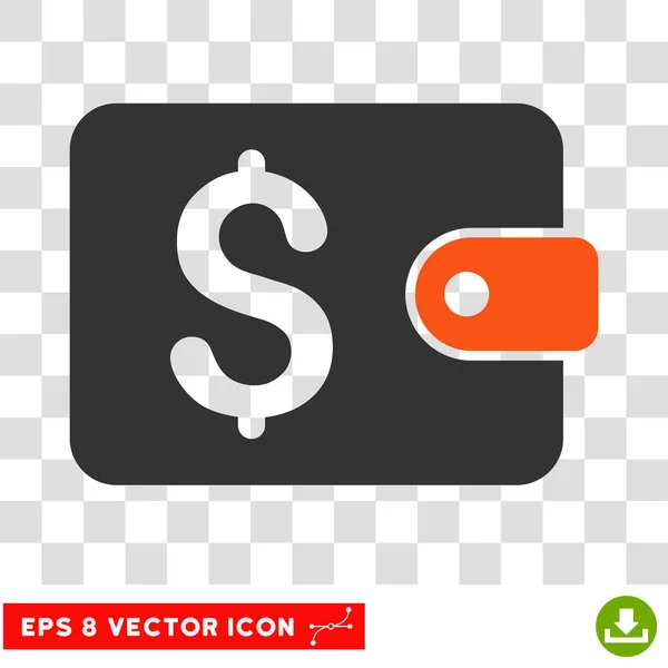 Monedero vector icono — Vector de stock