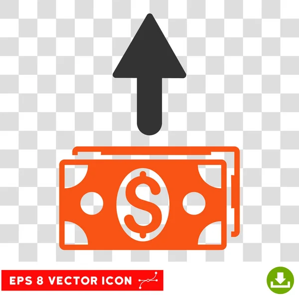 Verzenden van bankbiljetten Vector Icon — Stockvector