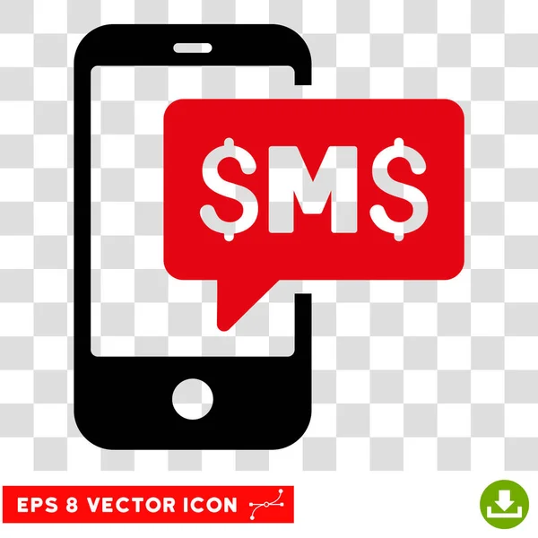 Phone SMS Vector Icon — Stock Vector