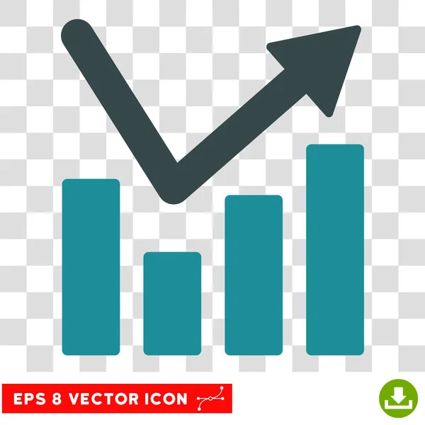 Gráfico de barras Trend Vector Icon — Vetor de Stock