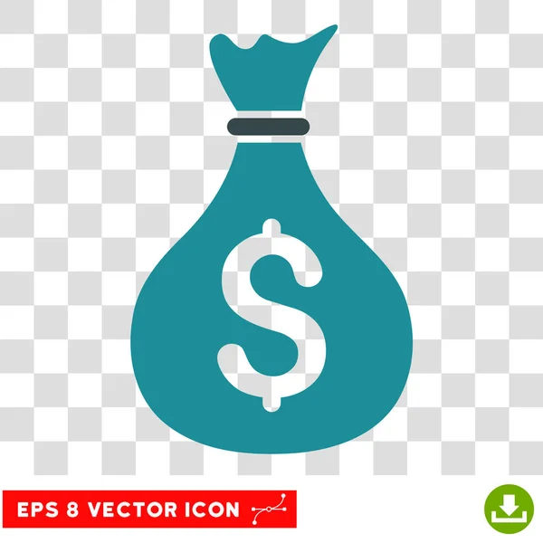 Sac d'argent icône vectorielle — Image vectorielle