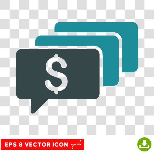 Mensajes de dinero Vector icono — Vector de stock