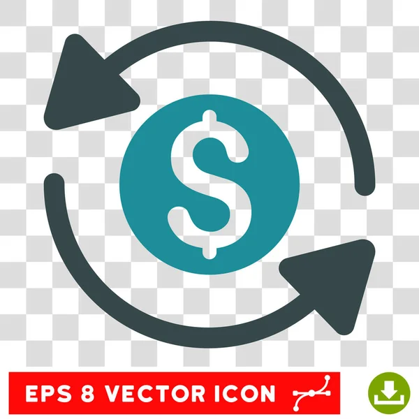 Money Turnover Vector Icon — Stock Vector