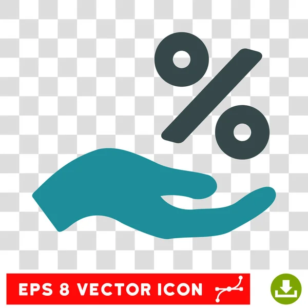 Prozent bieten Hand-Vektor-Symbol — Stockvektor