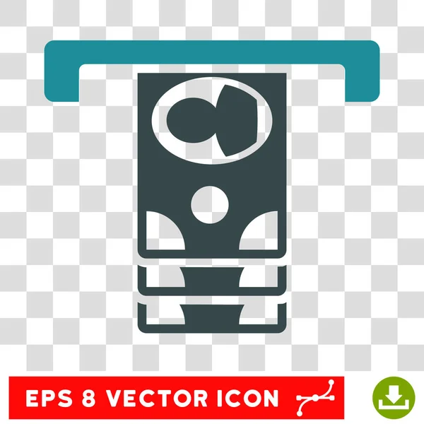 Retirar billetes Vector Icono — Vector de stock