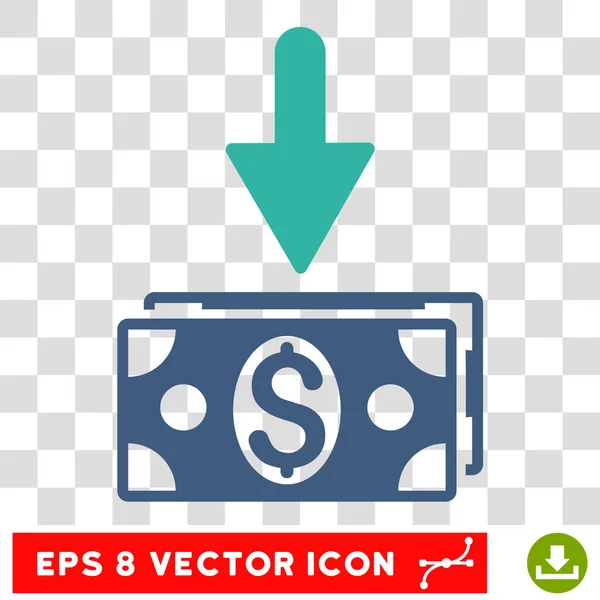 Erhalten Dollar-Banknoten Vektor-Symbol — Stockvektor