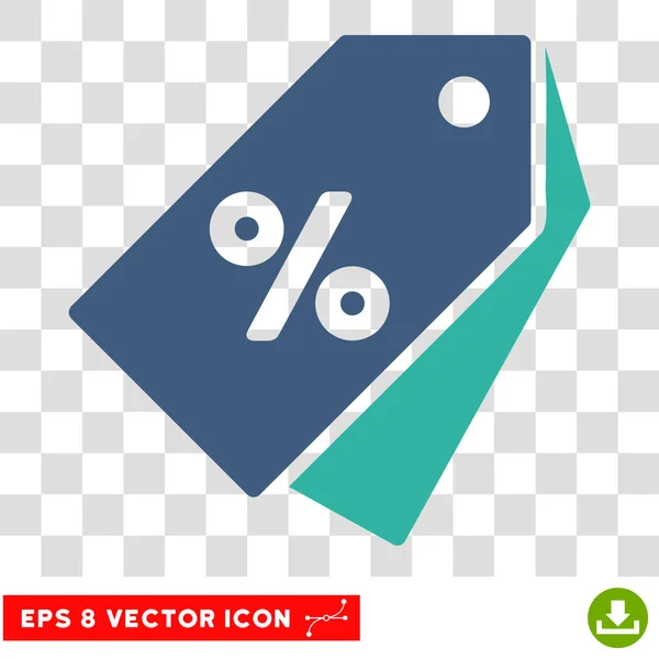 Prozent Rabatt-Tags Vektor-Symbol — Stockvektor